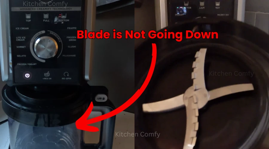 ninja creami blade not going down blog featured image from kitchen comfy